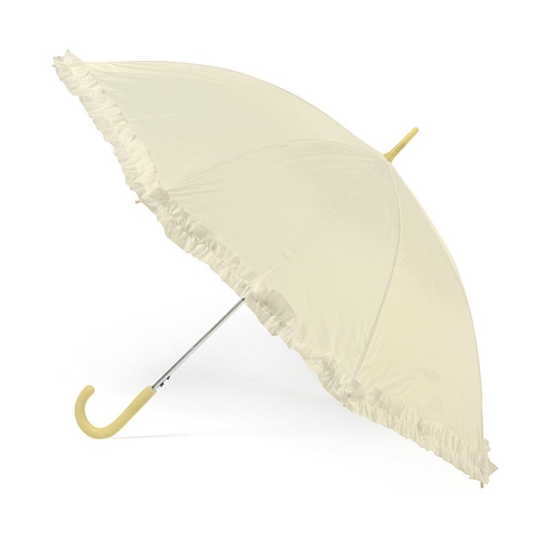 Budget Ivory Wedding Umbrella with Frill Side Canopy