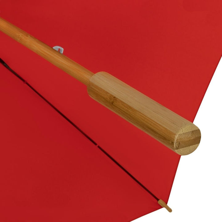 Red ECO Bamboo Umbrella Handle