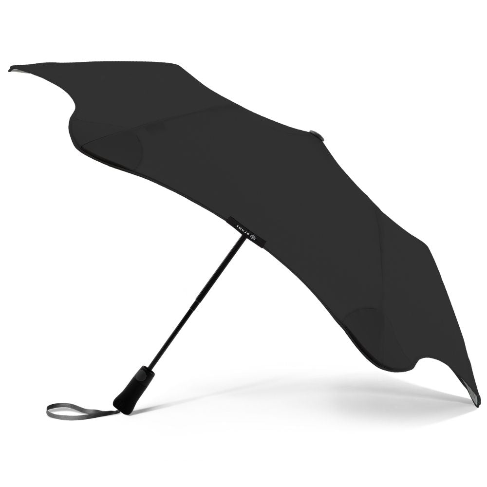 Metro Black Windproof Blunt Umbrella Side Canopy