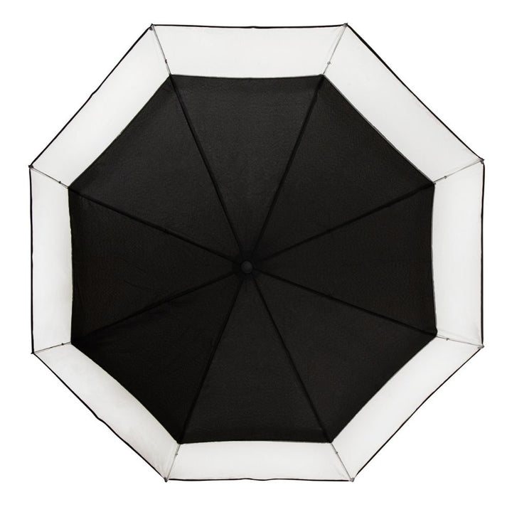 Black Falconetti Folding Windproof Clear Umbrella Top View