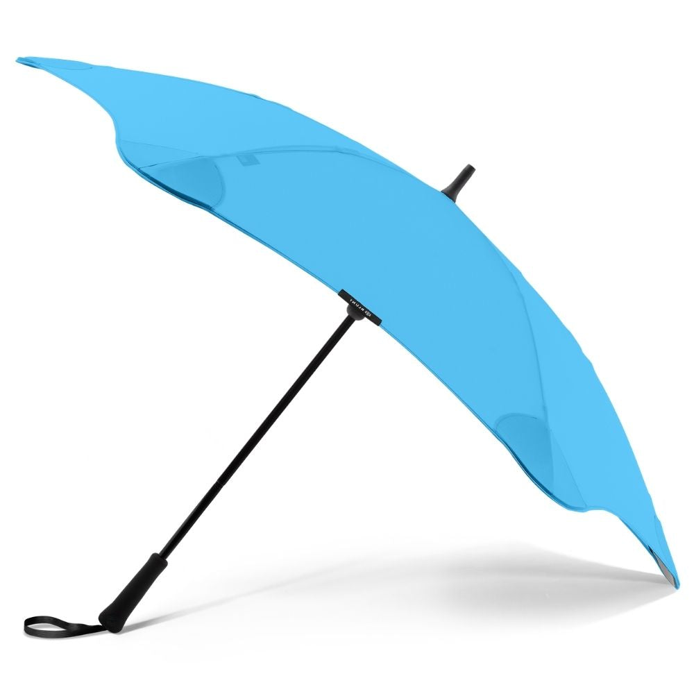 Classic Blue Blunt Windproof Umbrella Side View