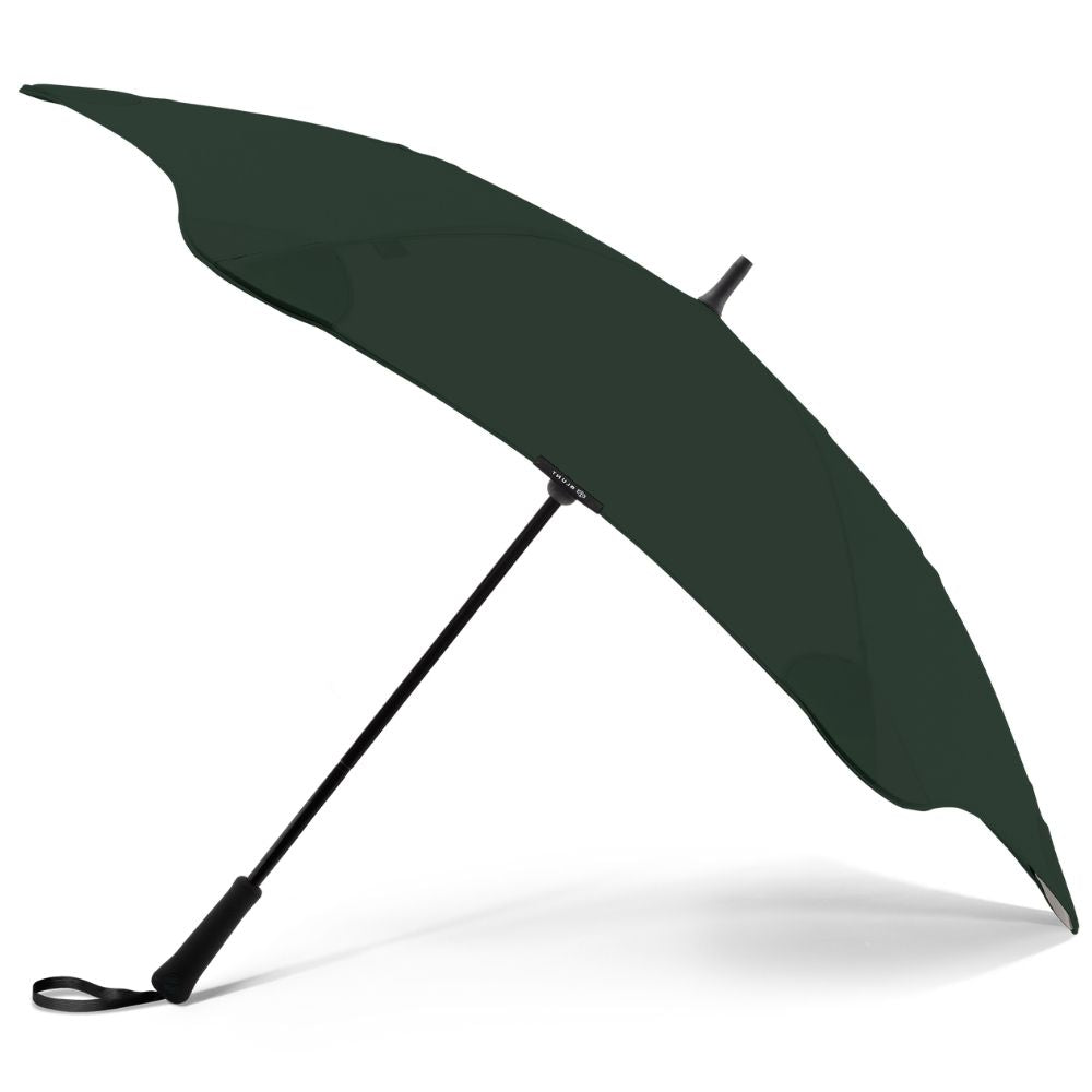 Classic Green Blunt Windproof Umbrella Side View