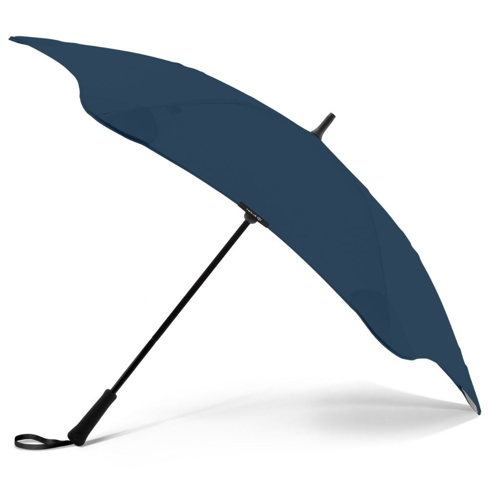 Classic Navy Blunt Windproof Umbrella Side Canopy