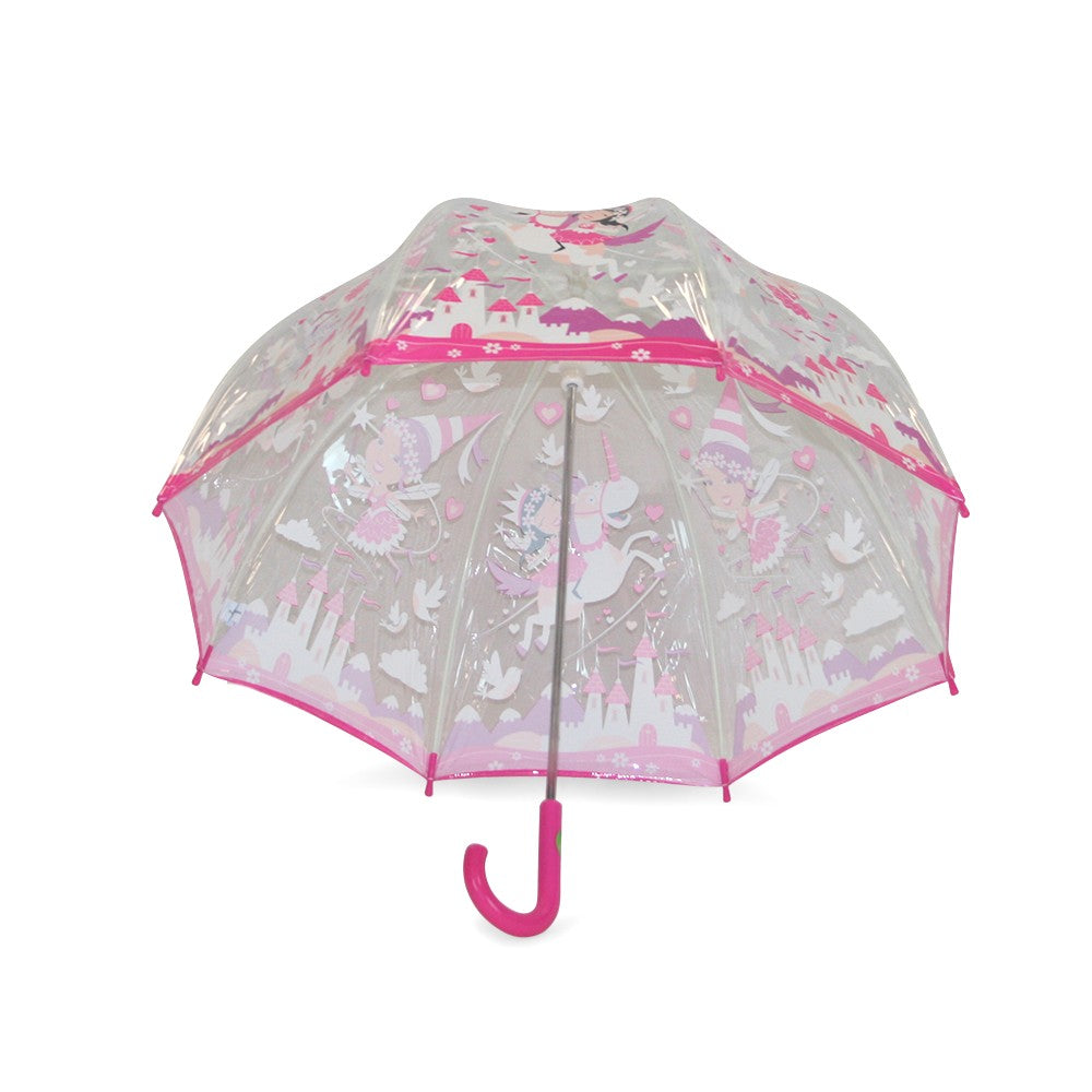 Unicorn Bugzz Clear Kids Umbrella Under Canopy