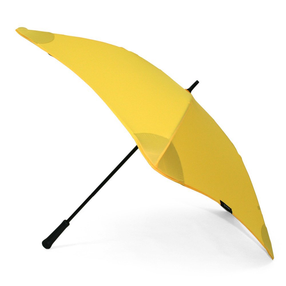 Classic Windproof Yellow Blunt Umbrella Side Canopy