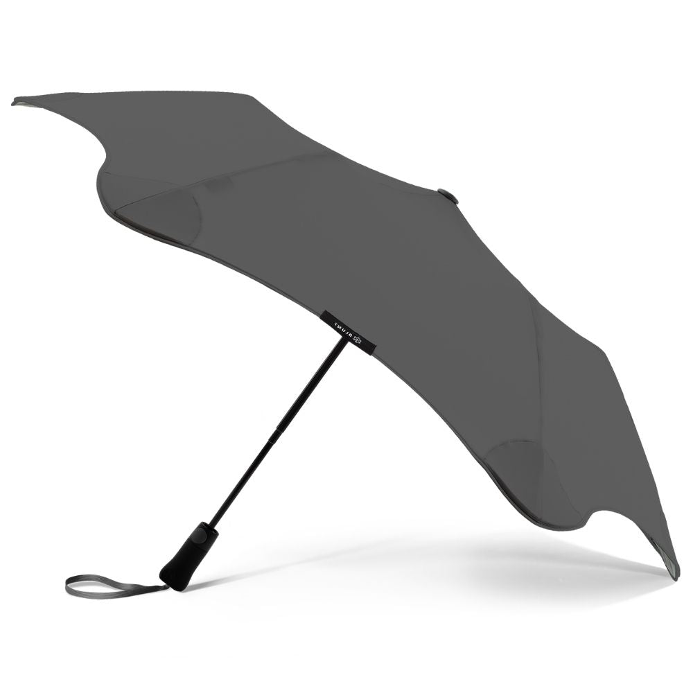 Charcoal Metro Windproof Blunt Umbrella Side Canopy