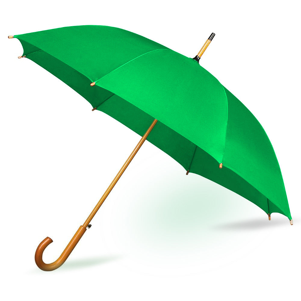 Green Wood Stick Walking Umbrella