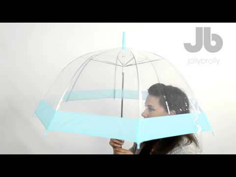 Clear dome umbrella in blue