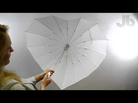White Wedding Heart Umbrella by Soake