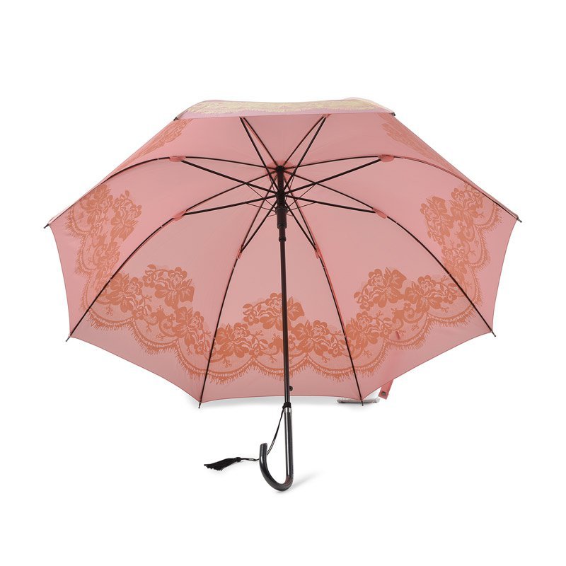 Boutique Vintage Stick Pink Wedding Umbrella Under Canopy