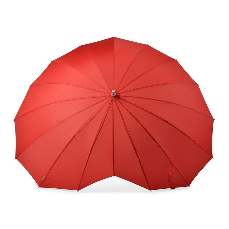 Red Heart Shaped Umbrella Top Canopy