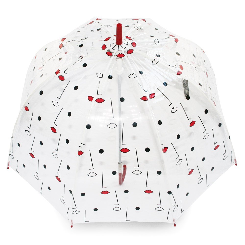 Lulu Guinness Two Faced Birdcage Clear Dome Umbrella Top Canopy