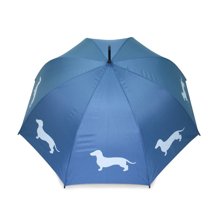Daschund Sky Blue on Blue Umbrella UK Top Canopy