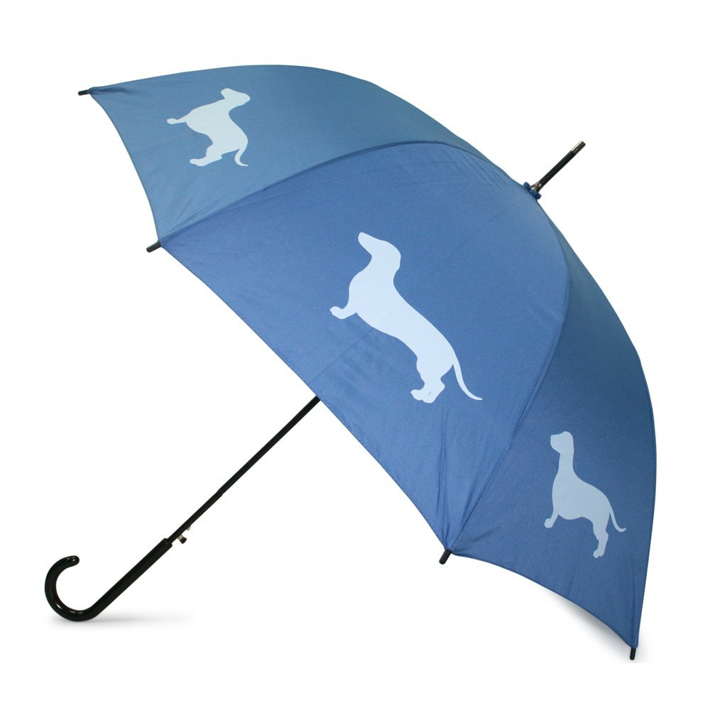 Daschund Sky Blue on Blue Umbrella UK Side Canopy