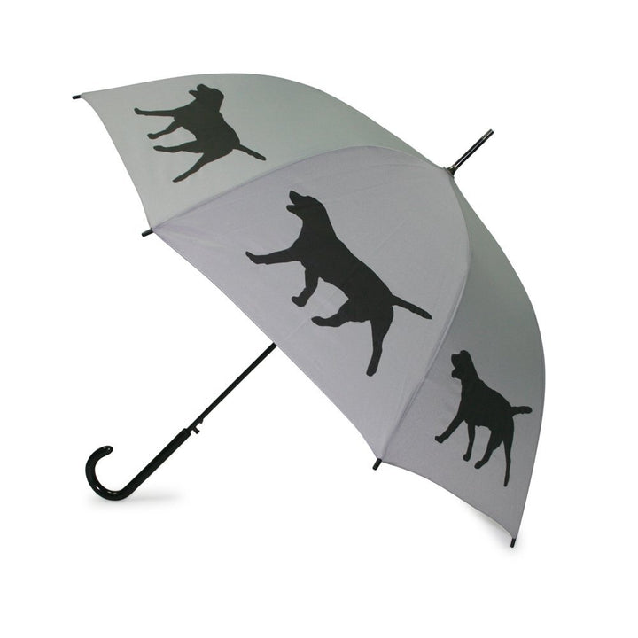 Labrador Black on Silver Umbrella UK Side Canopy