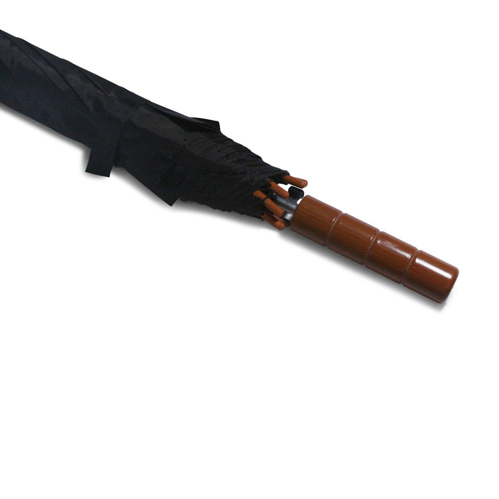 Plain Brown Jollybrolly Cheap Umbrella UK Handle