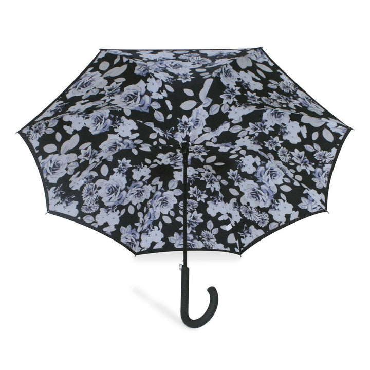 Fulton Bloomsbury Mono Floral Double Canopy Ladies Umbrella Under Canopy