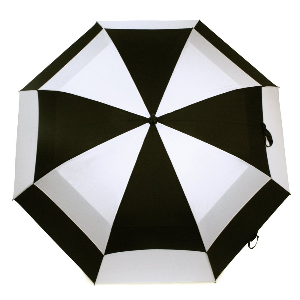 Fulton Stormshield Black and White Vented Canopy Windproof Umbrella Top Canopy