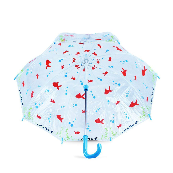 Fulton Gone Fishing Clear Dome Children's Umbrella Under Canopy
