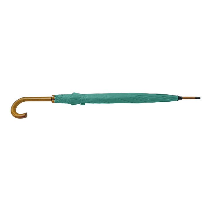 Aquamarine Wood Stick Walking Umbrella