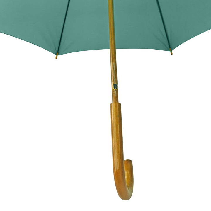 Aquamarine Wood Stick Walking Umbrella