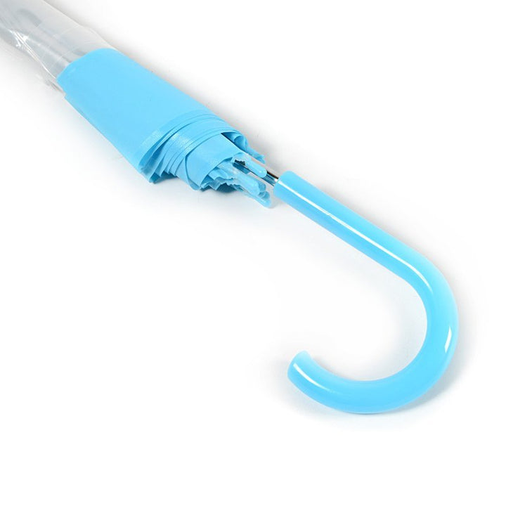 Blue Stripe Clear Dome Umbrella Handle