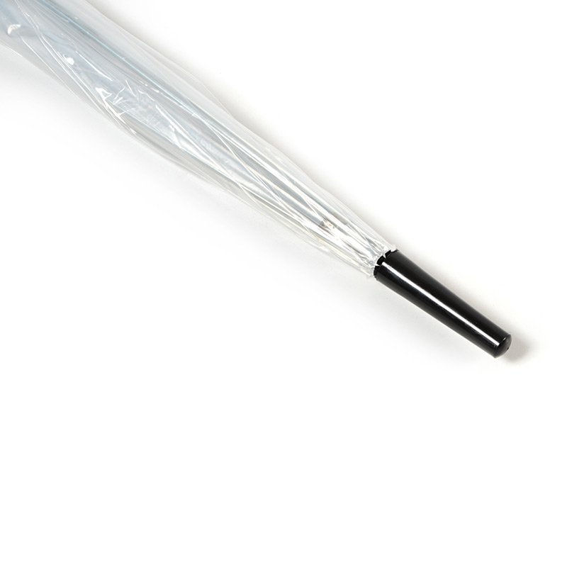 Black Stripe Clear Dome Umbrella Tip