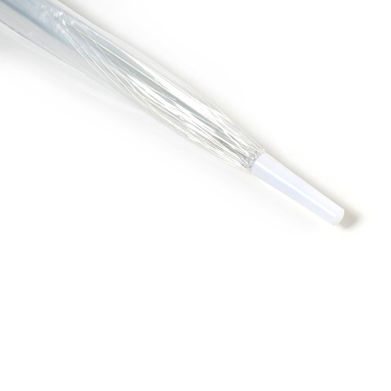 White Stripe Clear Dome Umbrella Tip