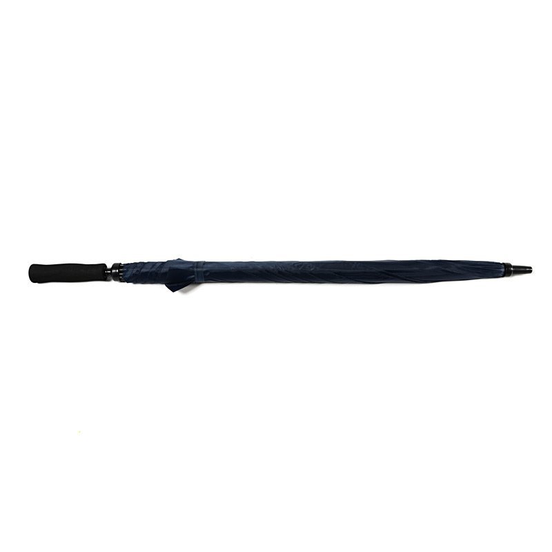 Navy Plain Cheap Golf Umbrella UK Flat Lay Closed