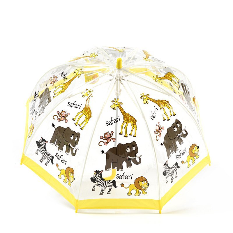 Bugzz Clear Safari Print Kids Umbrella Top Canopy