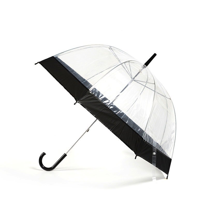 Black Stripe Clear Dome Umbrella Side Canopy