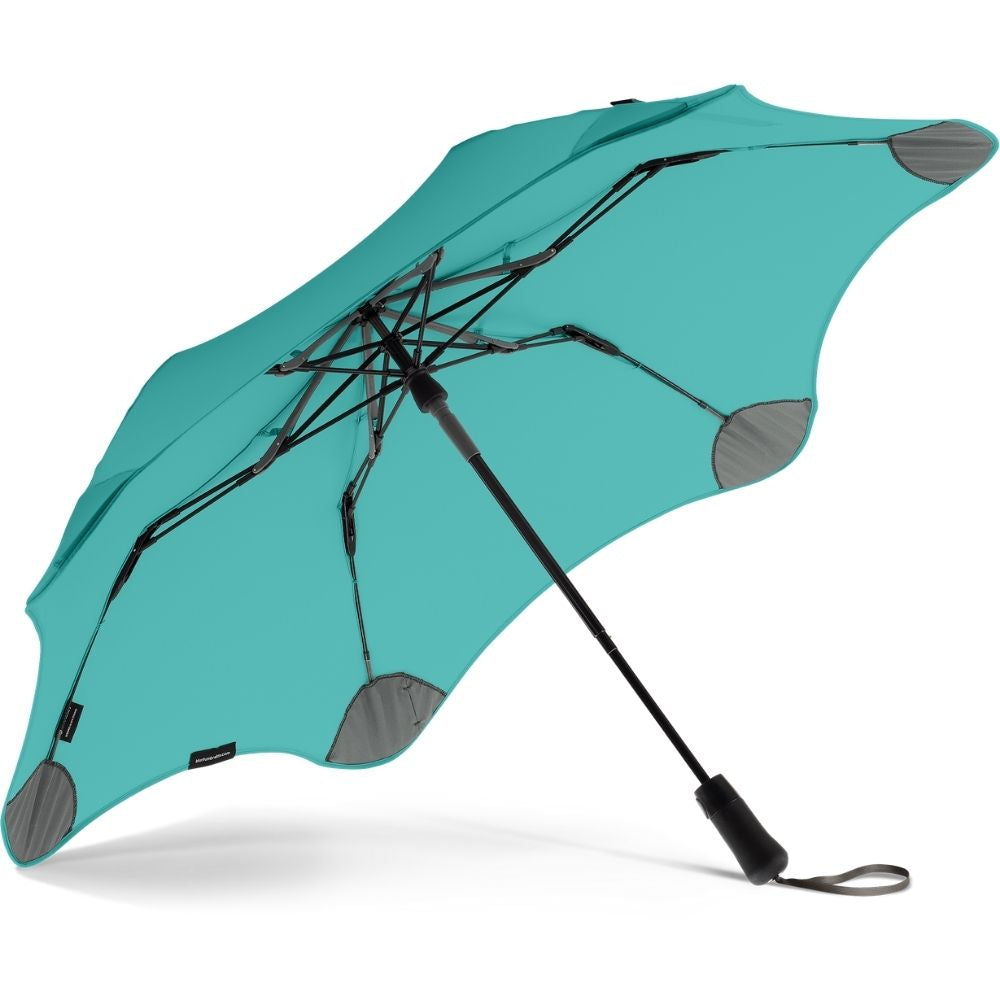 Metro Mint Windproof Blunt Umbrella Under Canopy
