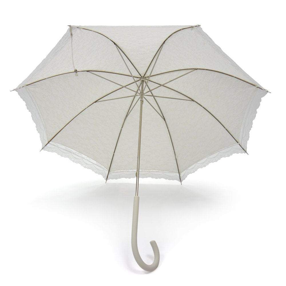 Falcone White Wedding Lace Umbrella Under Canopy