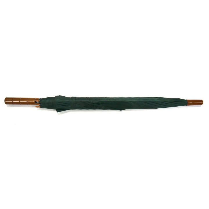 Bottle Green Plain Cheap Jollybrolly Umbrella Flat Lay Closed