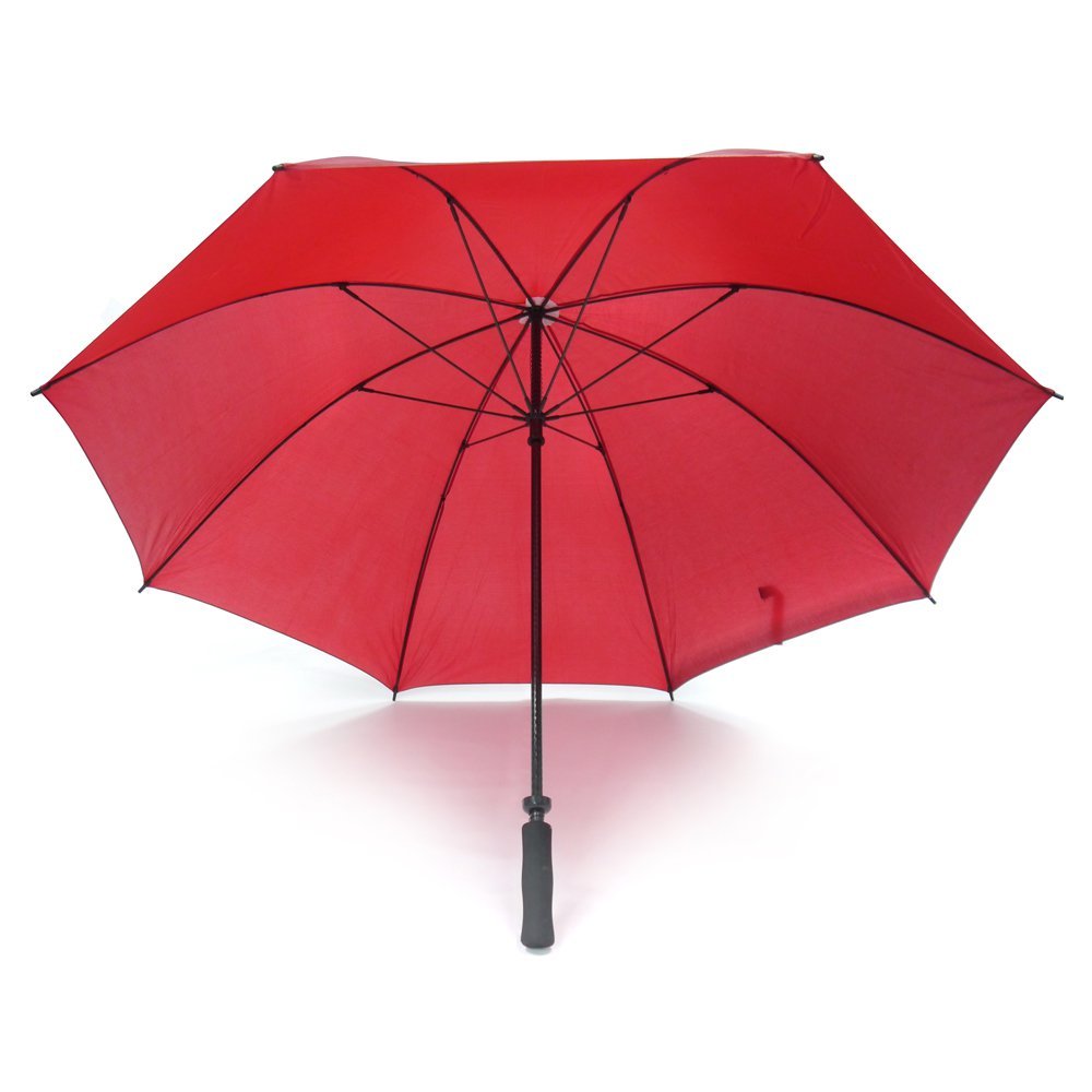 Wine Red Plain Cheap Golf Umbrella UK Under Canopy