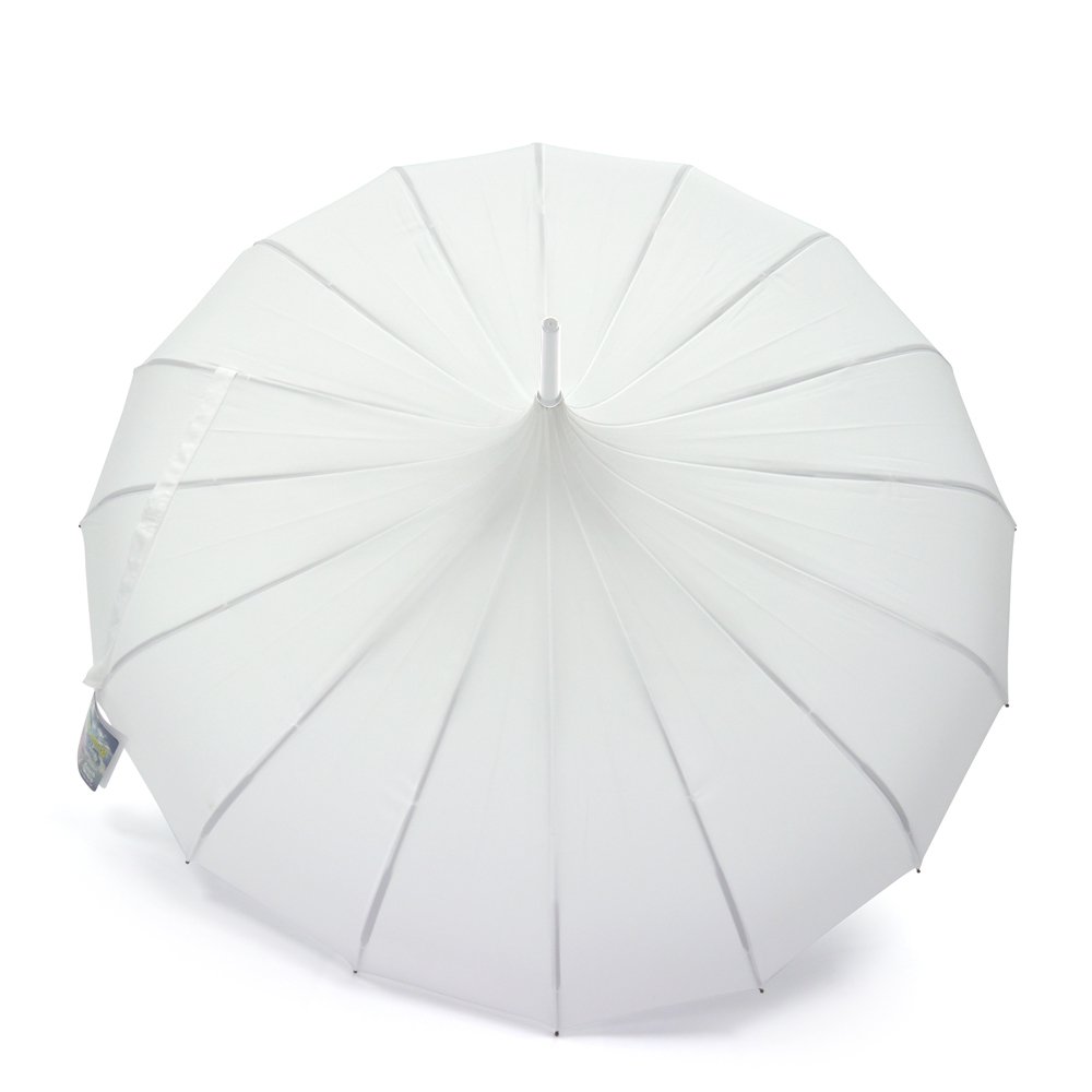 White Boutique Plain Pagoda Umbrella Top Canopy
