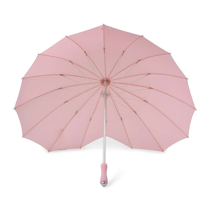 Pink Heart Shaped Umbrella Under Canopy
