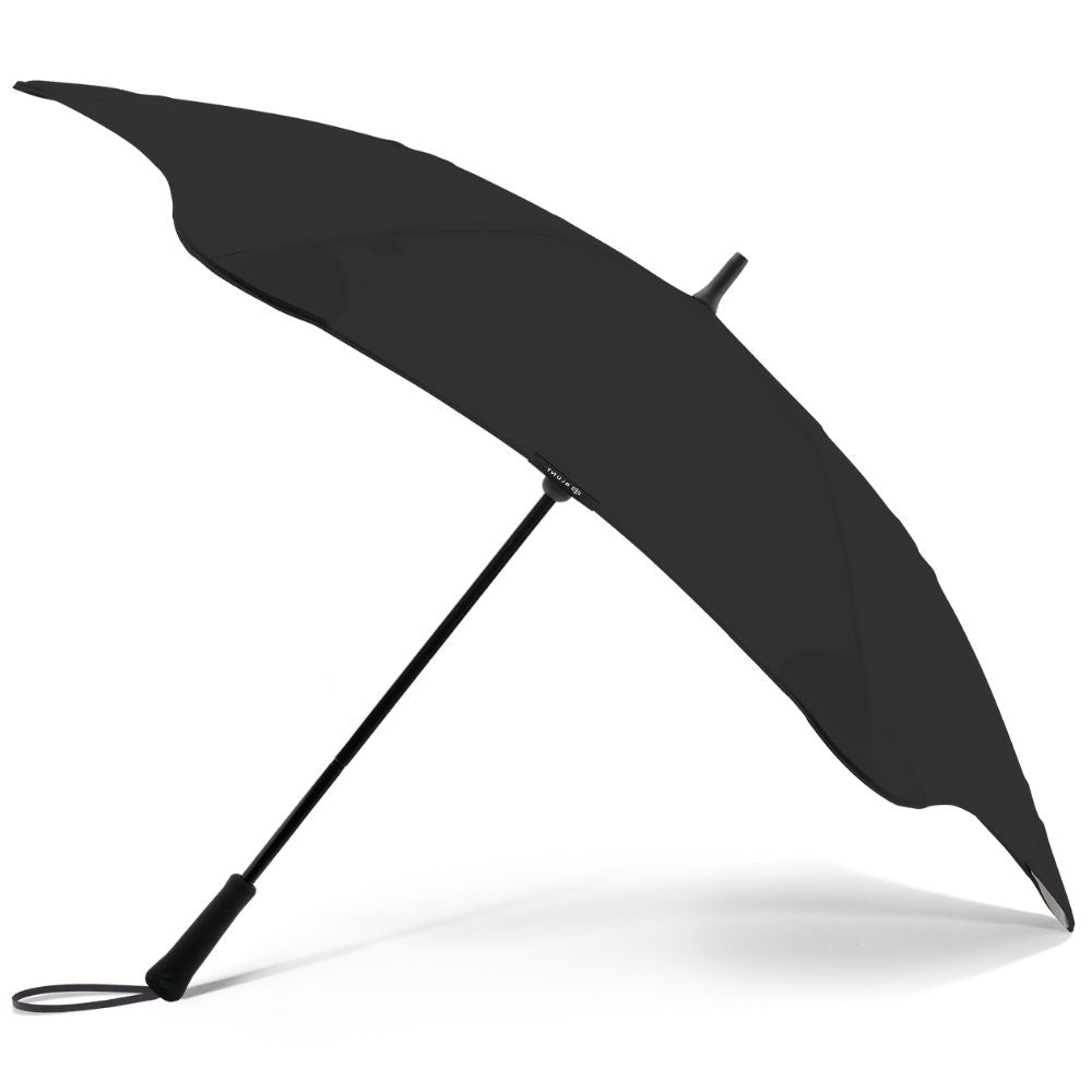 Exec Black Windproof Blunt Umbrella Side Canopy
