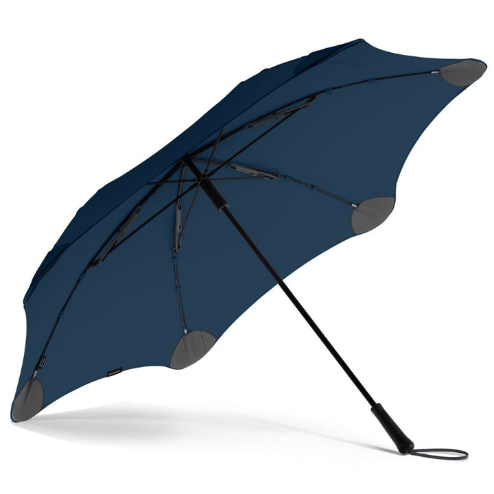 Navy Exec Blunt Umbrella Under Canopy