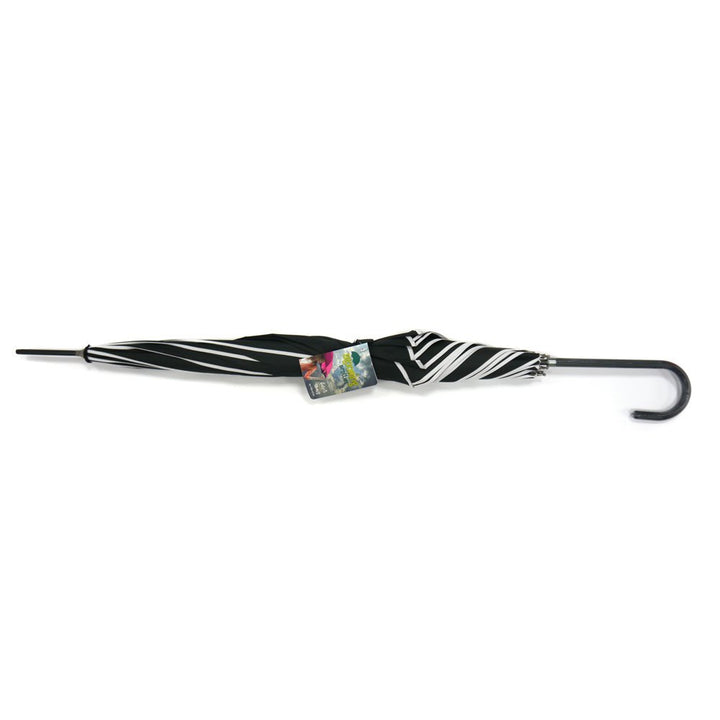 Black with White Swirl Ladies Walking Umbrella