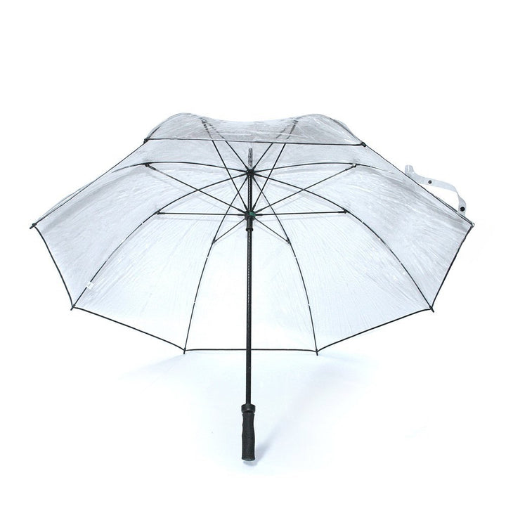 Clear Large Fibreglass Golf Umbrella Under Canopy