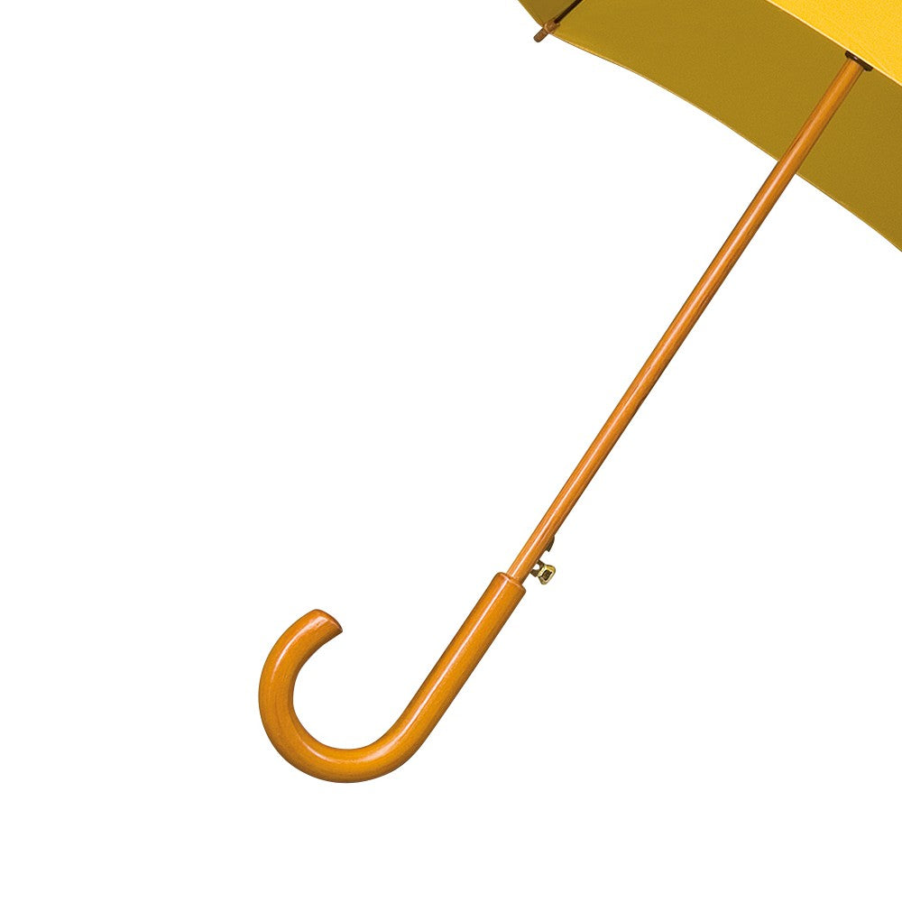 Yellow Wood Stick Walking Umbrella Handle