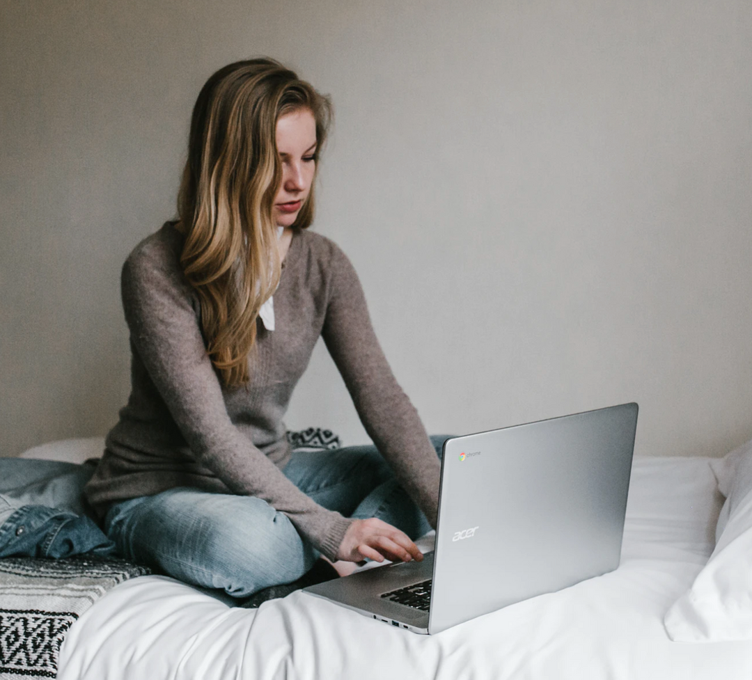 woman on a bed planning a wedding