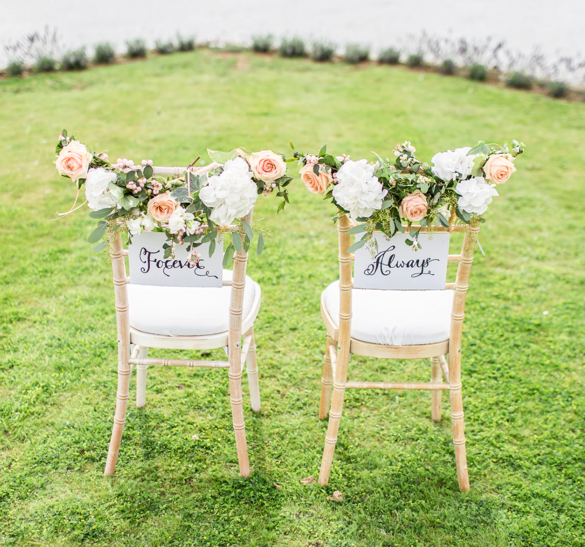 two wedding chairs