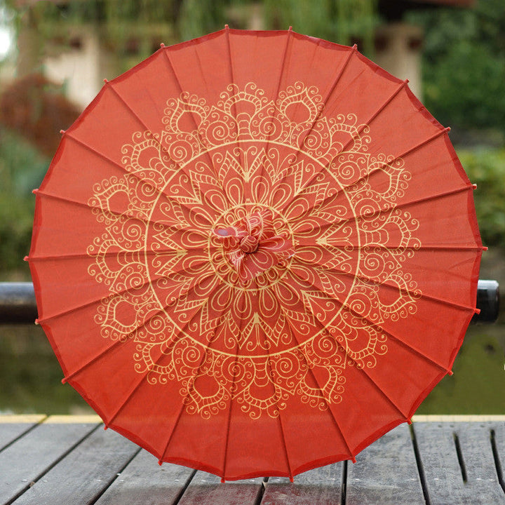 Hanfu Ancient Style Oiled Silk Rainporoof Umbrella