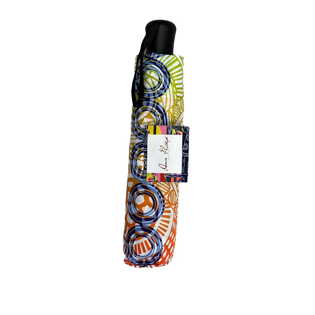 Annie Phillips Circles Folding Umbrella Ombre