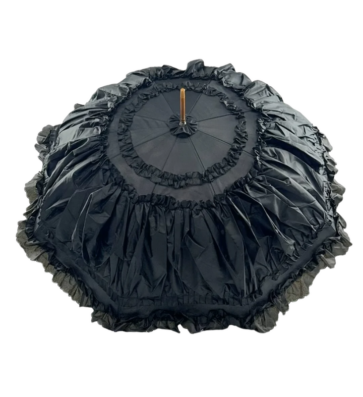 Boutique Francesca Collection Frilled with Lace Black