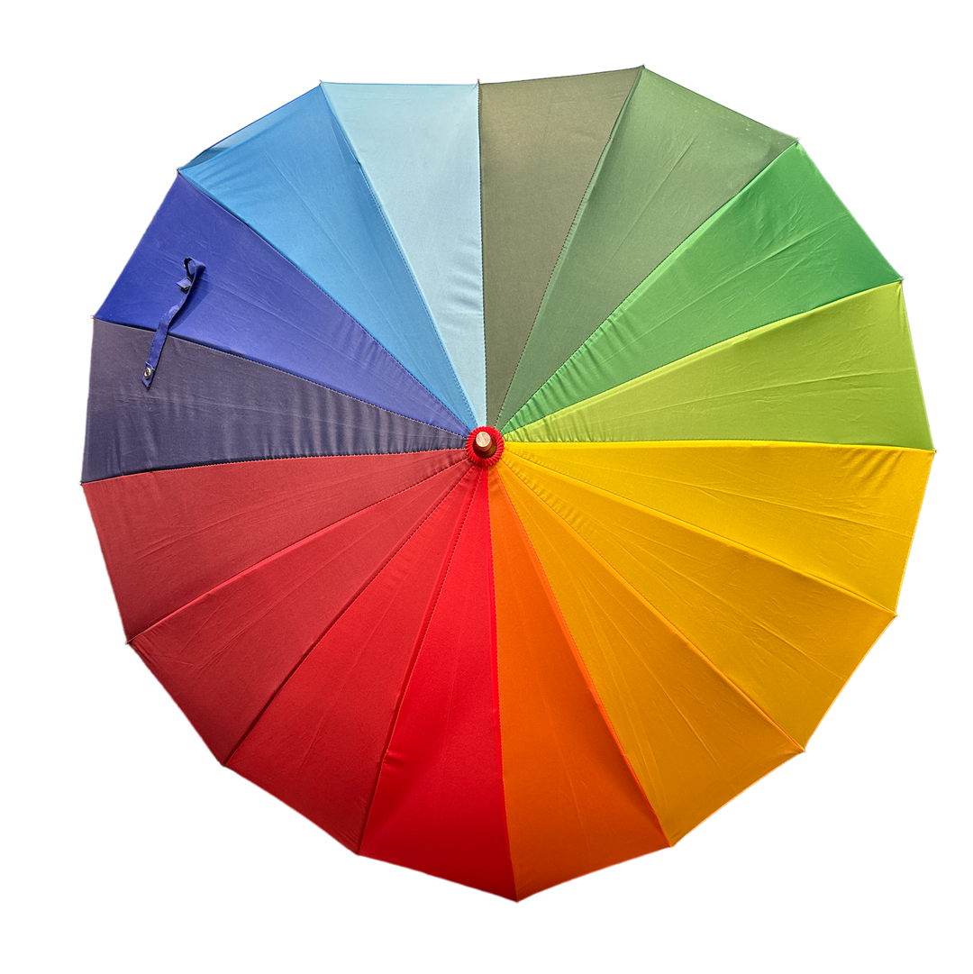 Boutique Heart Umbrella Rainbow