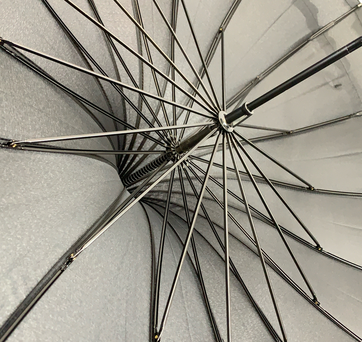 Boutique Frilled Pagoda Umbrella Black