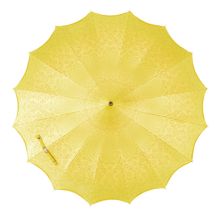 Boutique Patterned Pagoda with Scalloped edge Yellow